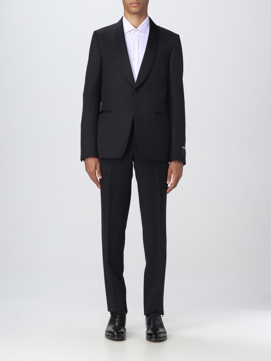 Giglio - Man Black Suit from Zegna GOOFASH