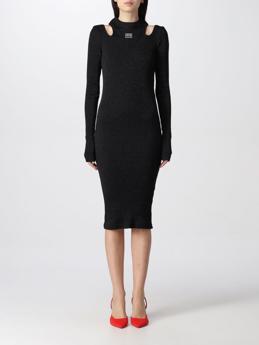 Giglio Women Dress in Black by Versace GOOFASH