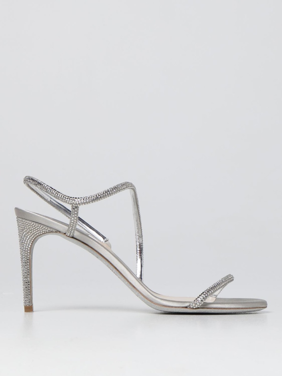 Giglio - Women Heeled Sandals in Silver Rene Caovilla GOOFASH