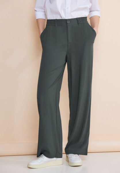 Green Lady Trousers - Street One GOOFASH