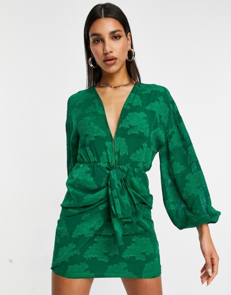Green Mini Dress Asos Women GOOFASH