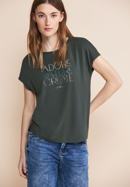 Green T-Shirt for Women at Street One GOOFASH