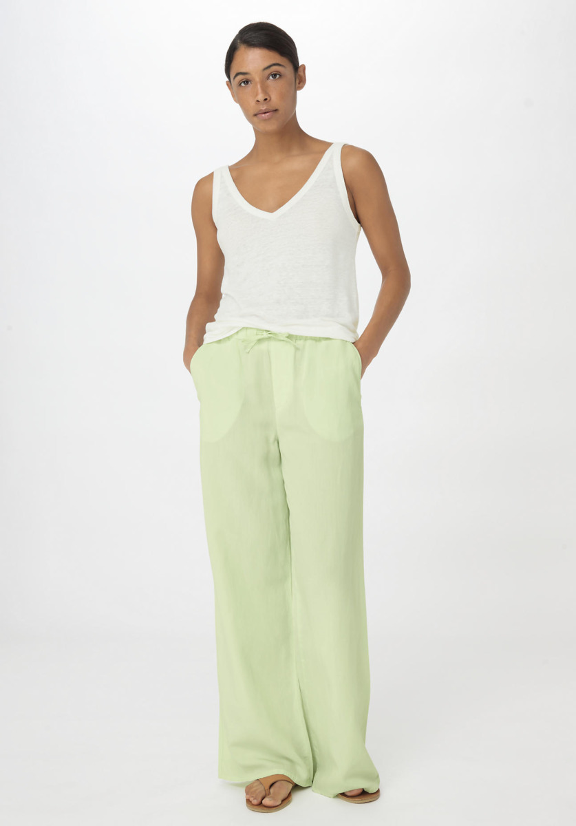 Green Trousers - Hessnatur Ladies GOOFASH