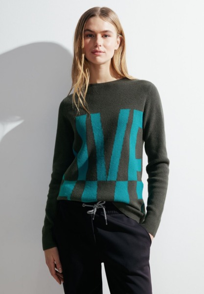 Green - Womens Knitted Sweater - Cecil GOOFASH