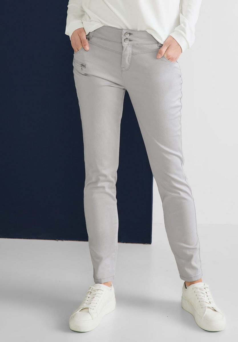 Grey Trousers by Street One GOOFASH