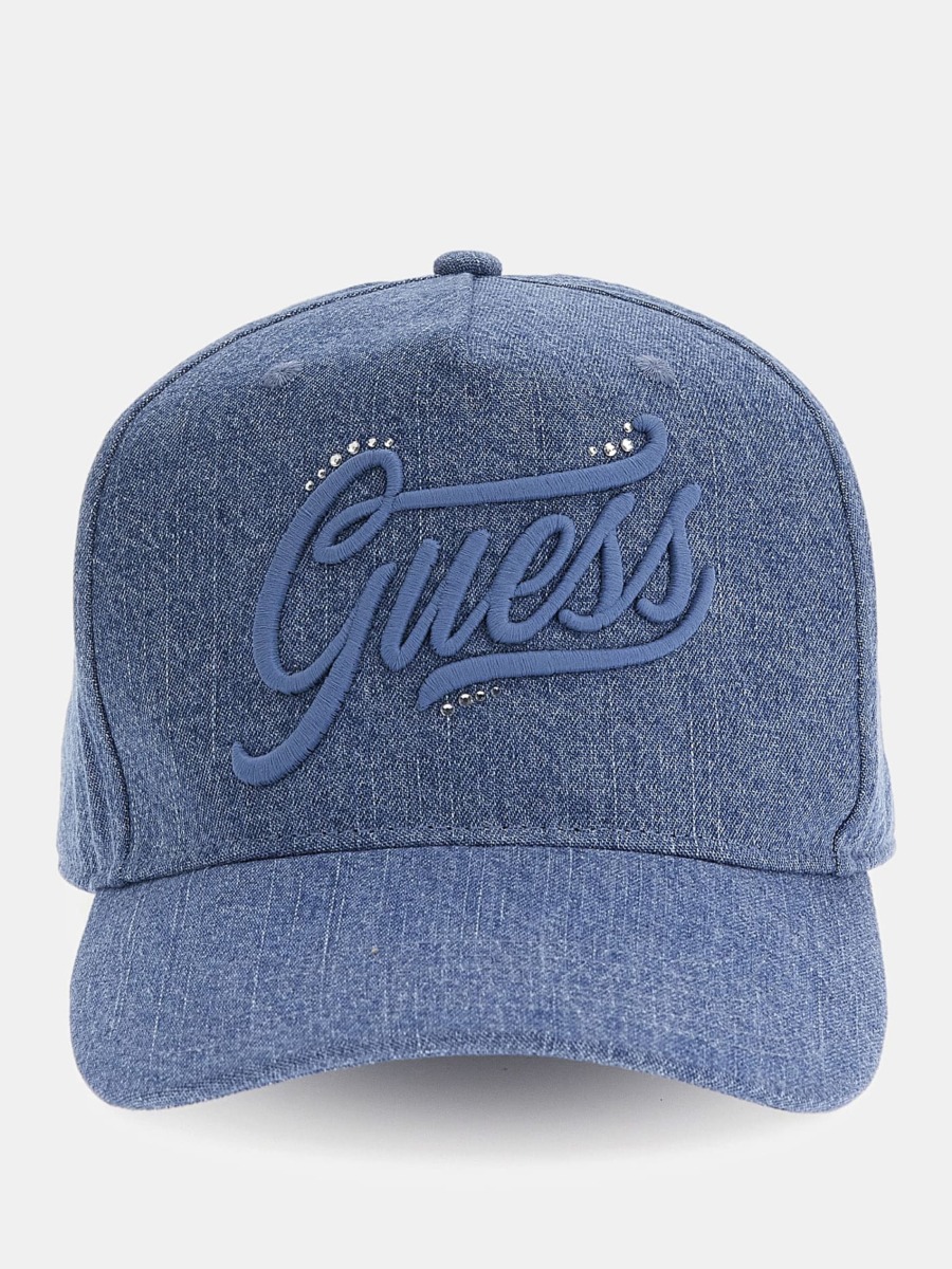 Guess - Blue Baseball Cap Ladies GOOFASH