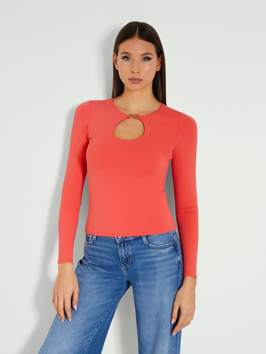 Guess - Coral Top for Woman GOOFASH