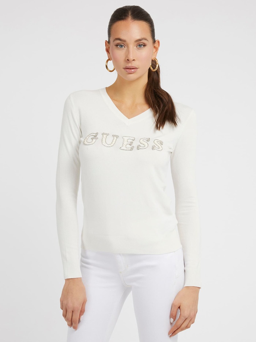 Guess - Cream Women's Sweater GOOFASH