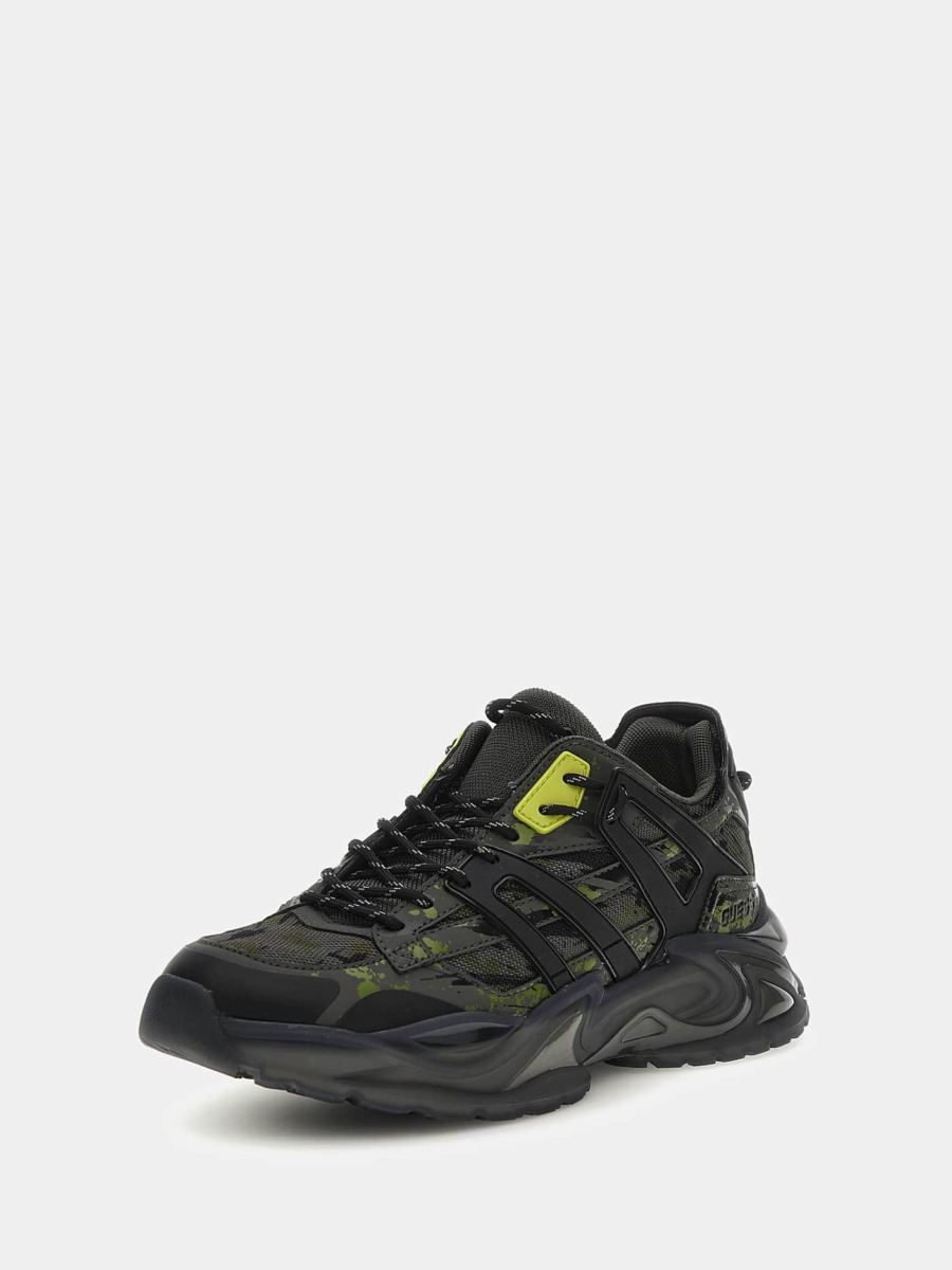 Guess Gent Running Shoes Black GOOFASH