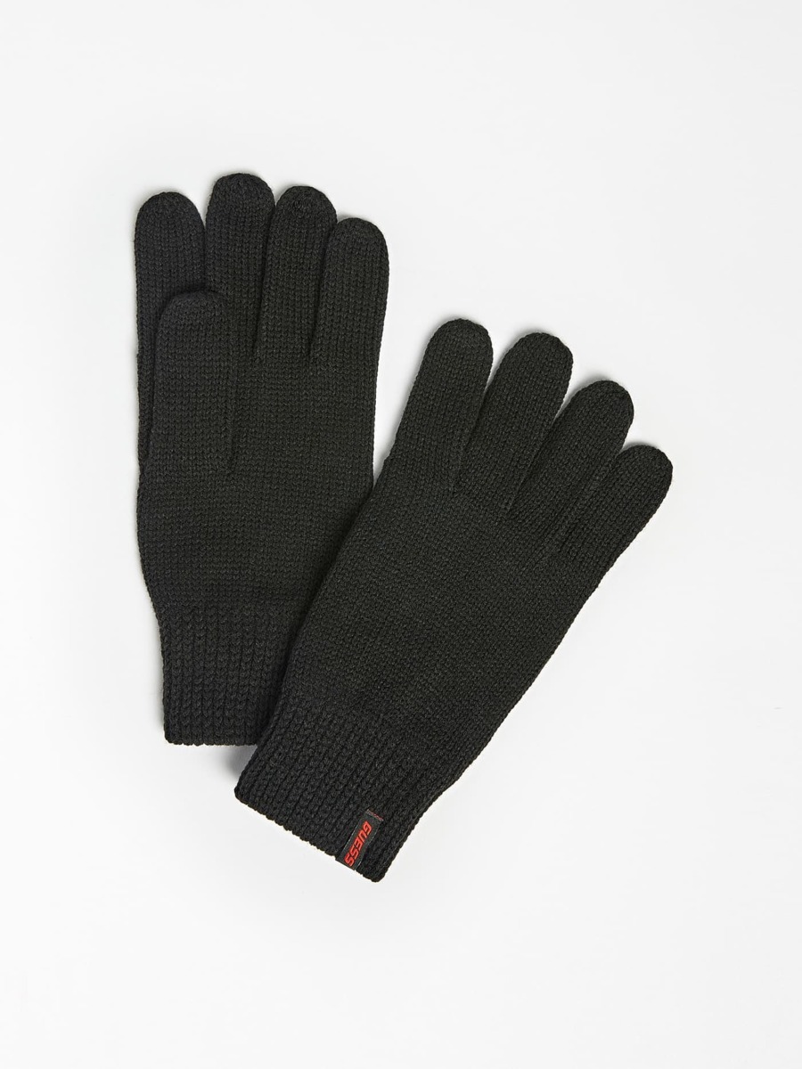 Guess Gloves in Black GOOFASH