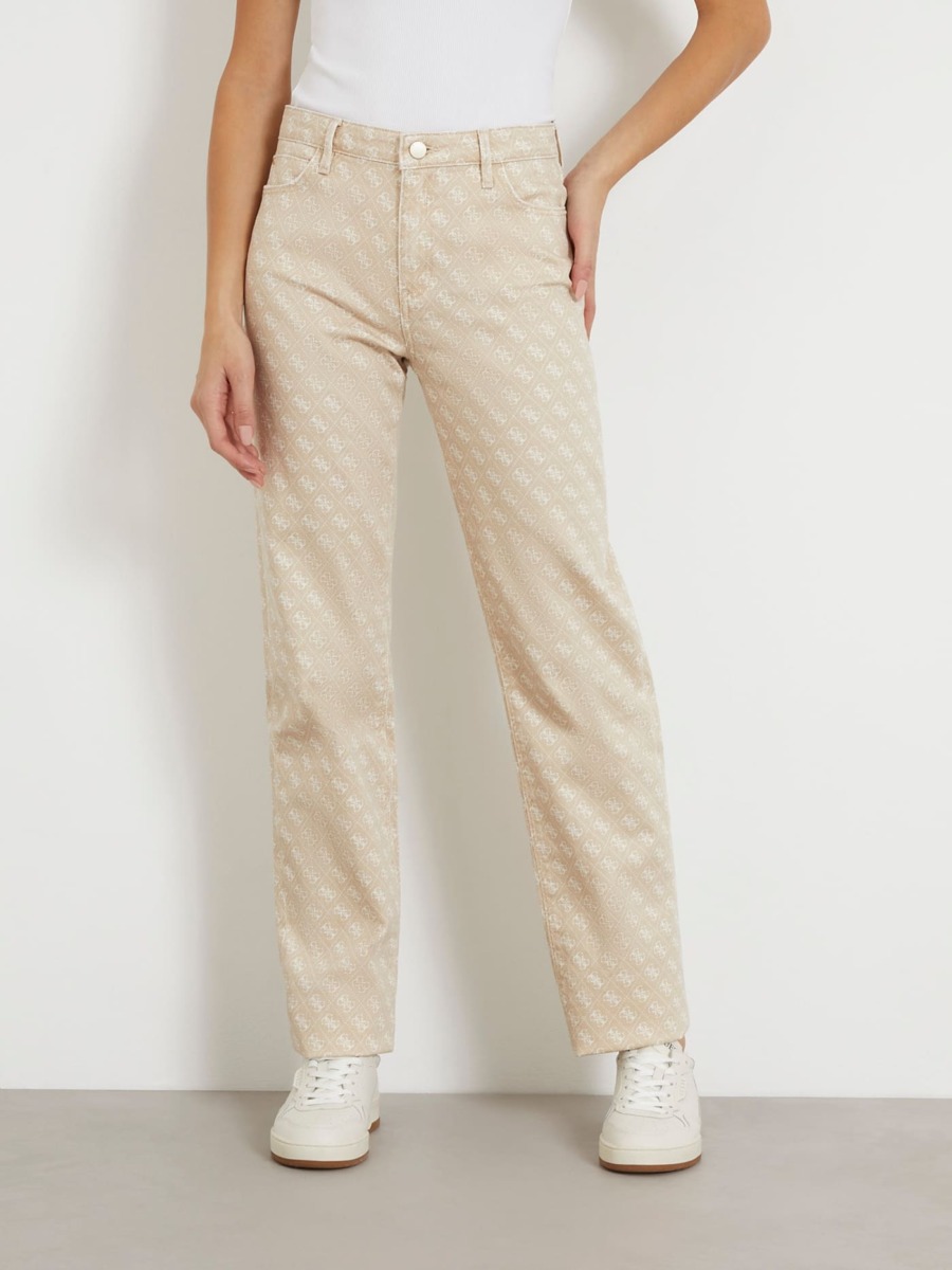 Guess - Ladies Trousers - Beige GOOFASH