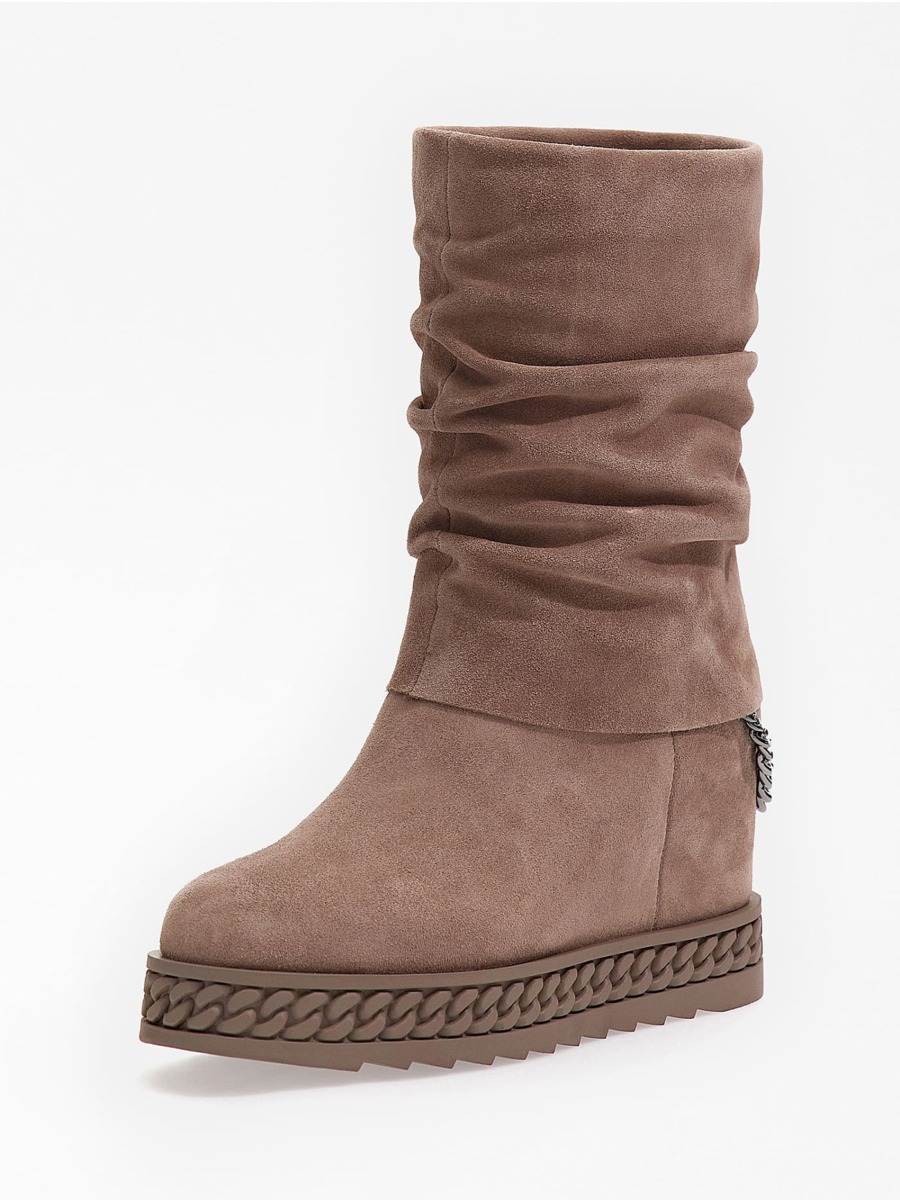 Guess Lady Boots Brown GOOFASH