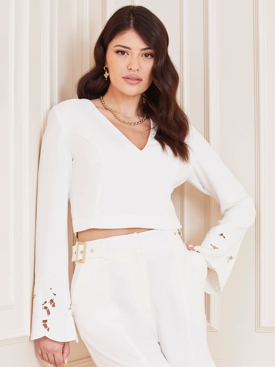 Guess - Lady Cream Top by Marciano Guess GOOFASH