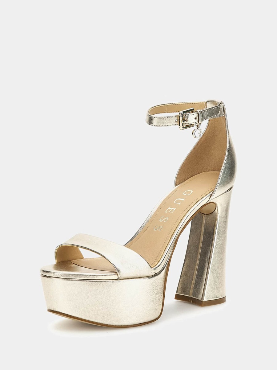 Guess Lady Gold Sandals GOOFASH
