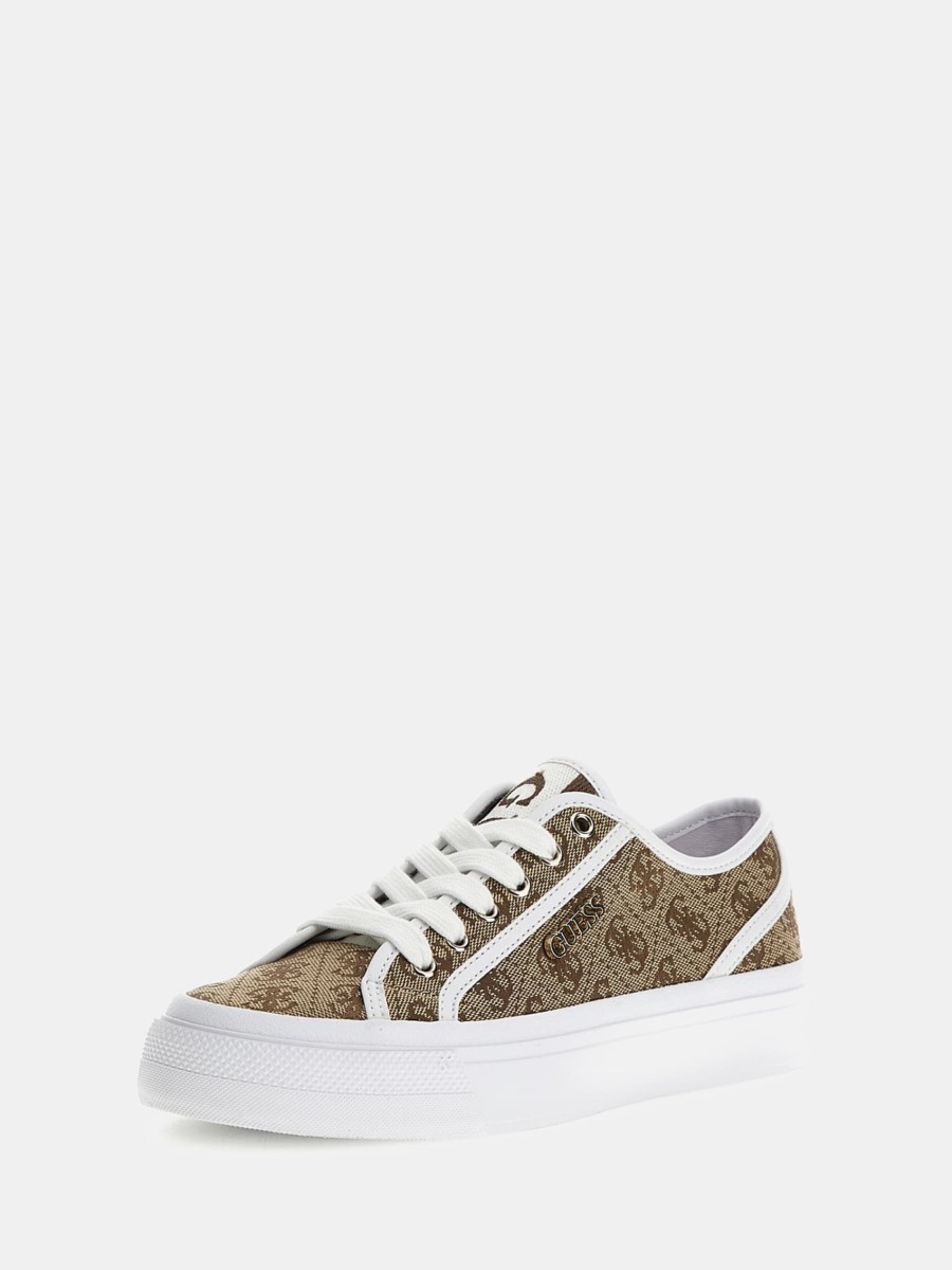 Guess - Lady Sneakers in Beige GOOFASH