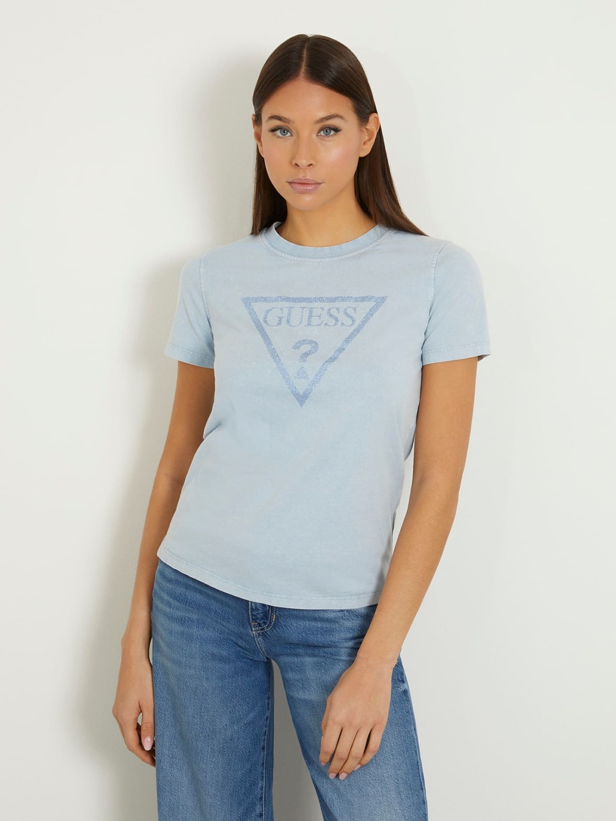 Guess - Lady T-Shirt Blue GOOFASH