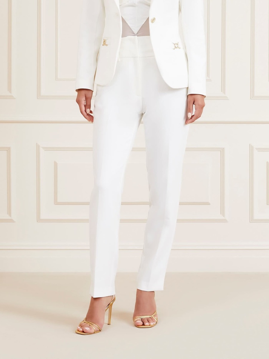 Guess - Lady White Flared Trousers GOOFASH