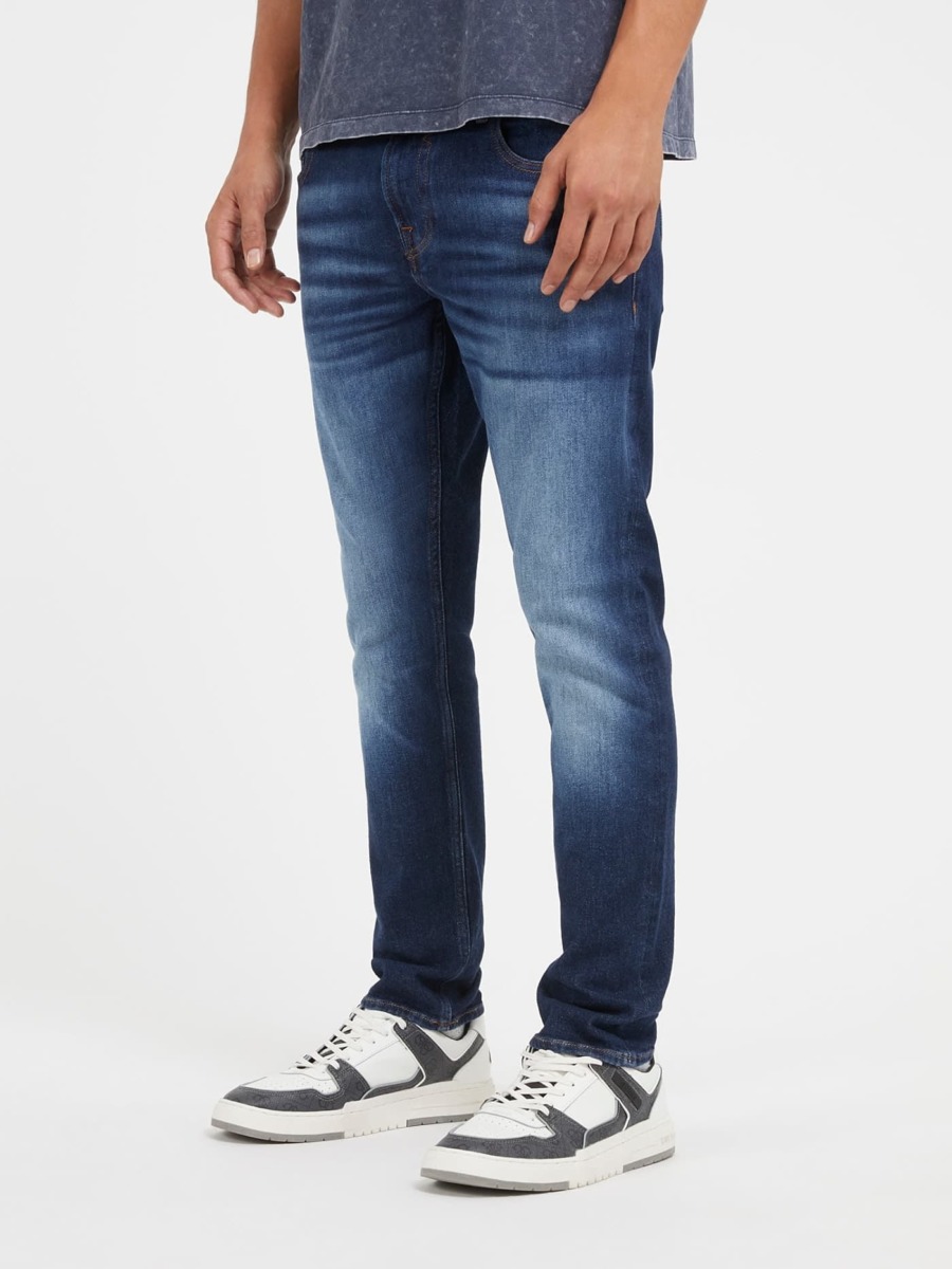 Guess - Man Skinny Jeans in Blue GOOFASH