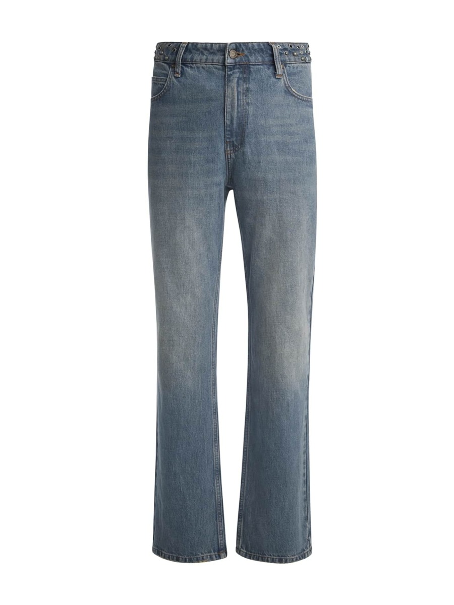 Guess - Mens Flared Jeans Blue GOOFASH
