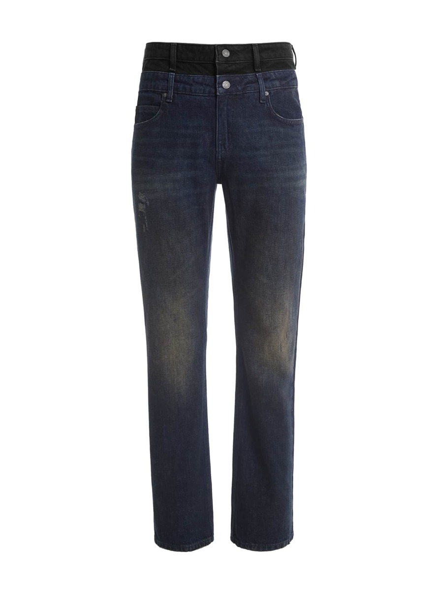 Guess - Men's Flared Jeans Blue GOOFASH
