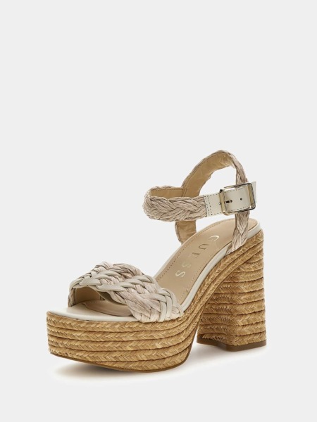 Guess Sandals Cream for Woman GOOFASH