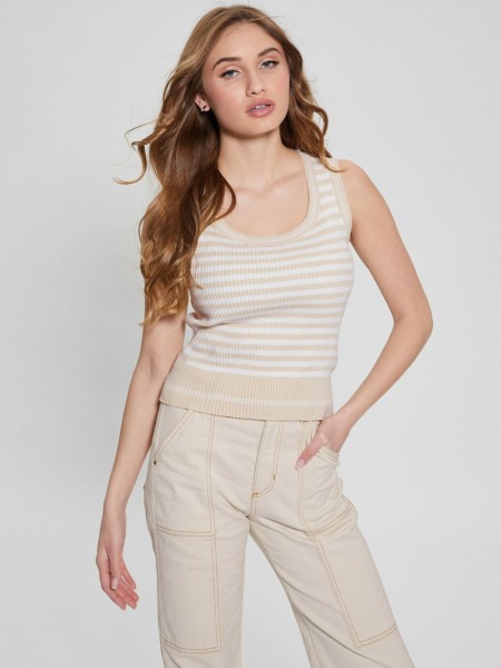 Guess Tank Top in White for Women GOOFASH