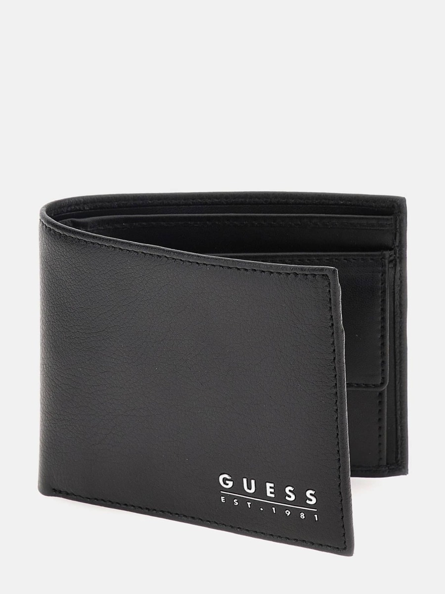 Guess Wallet in Black for Man GOOFASH