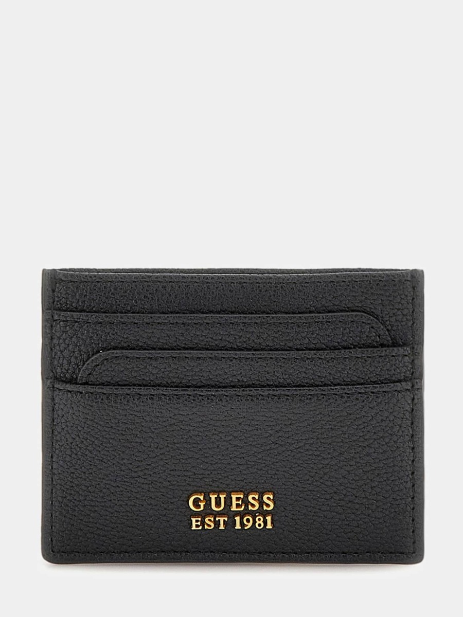 Guess Woman Card Holder in Black GOOFASH