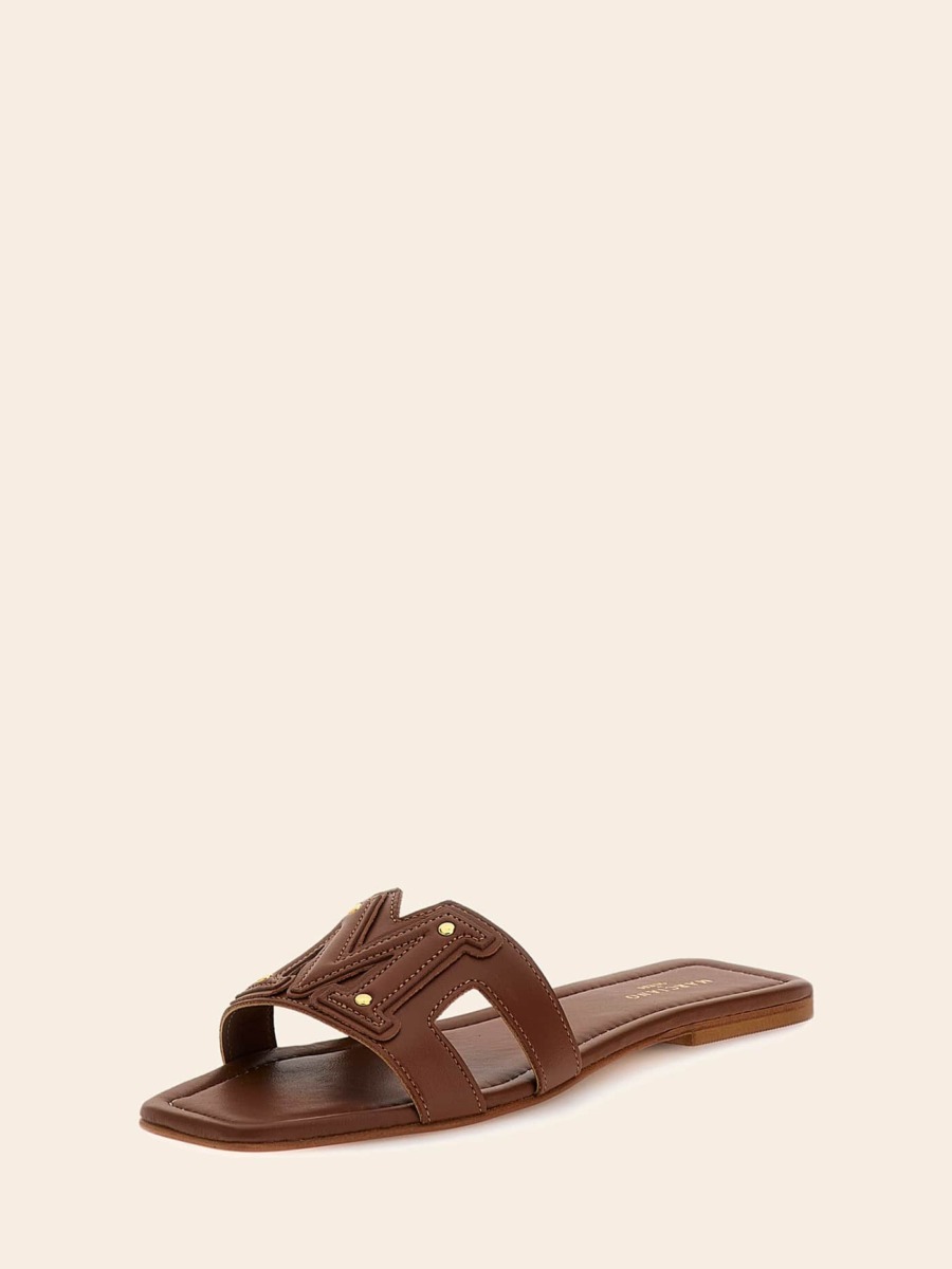 Guess Womens Slippers in Brown from Marciano Guess GOOFASH
