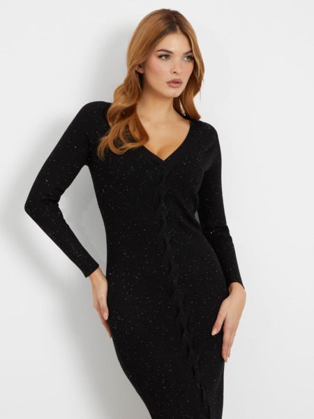 Guess - Womens Sweater Dress - Black GOOFASH