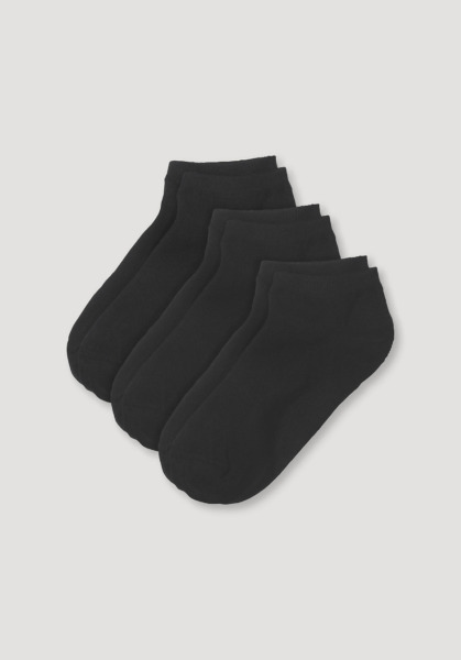 Hessnatur Black Sneaker Socks Women GOOFASH