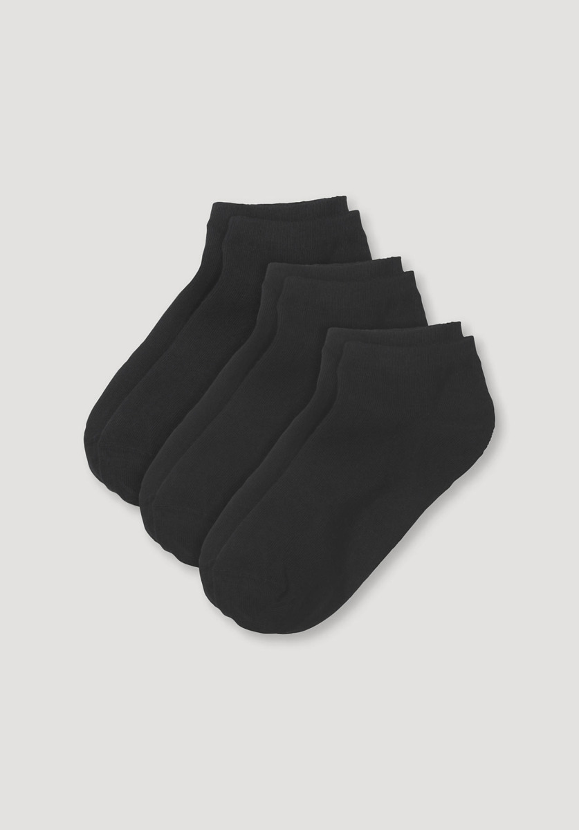 Hessnatur Black Sneaker Socks Women GOOFASH