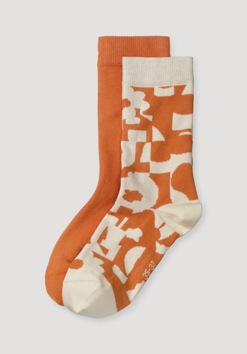 Hessnatur - Orange Socks GOOFASH