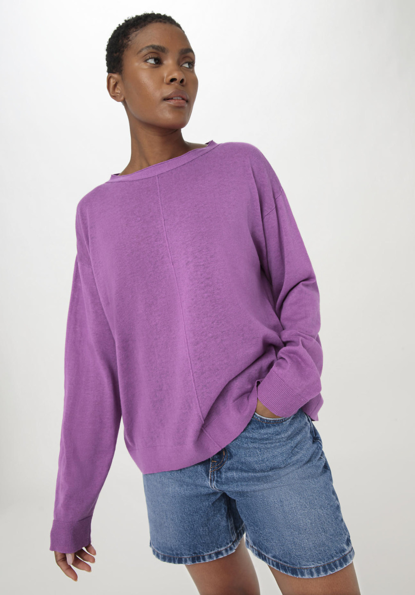 Hessnatur Women Sweater in Purple GOOFASH