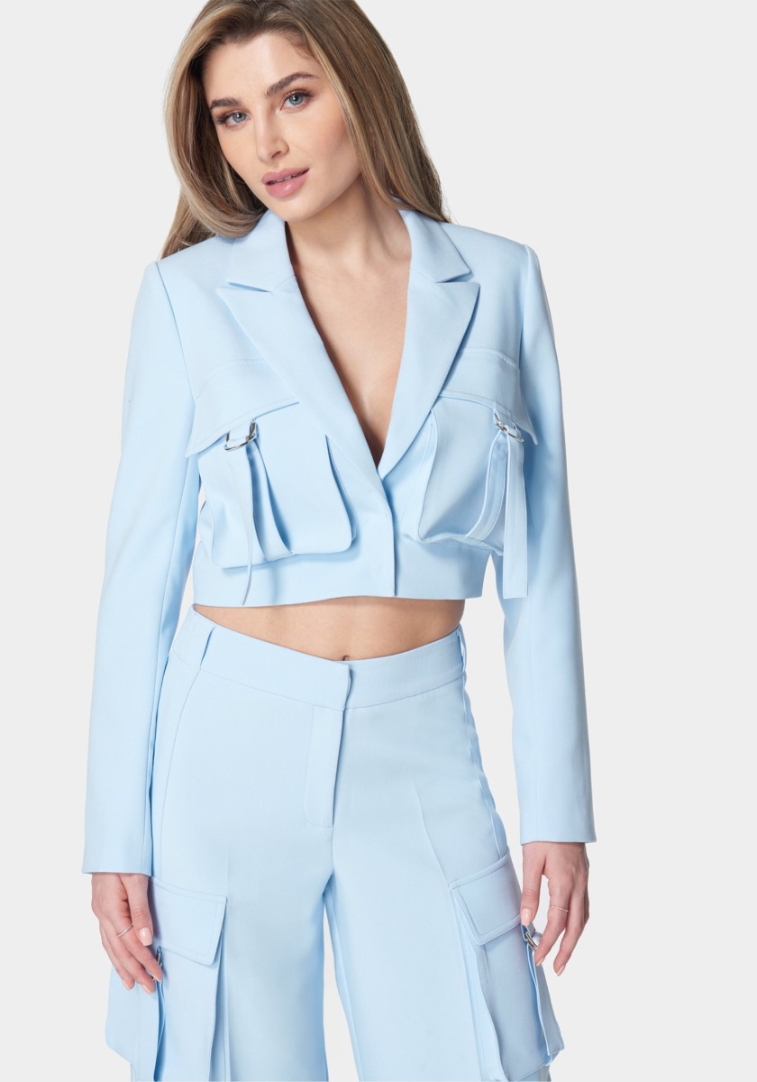 Jacket in Blue for Woman at Bebe GOOFASH