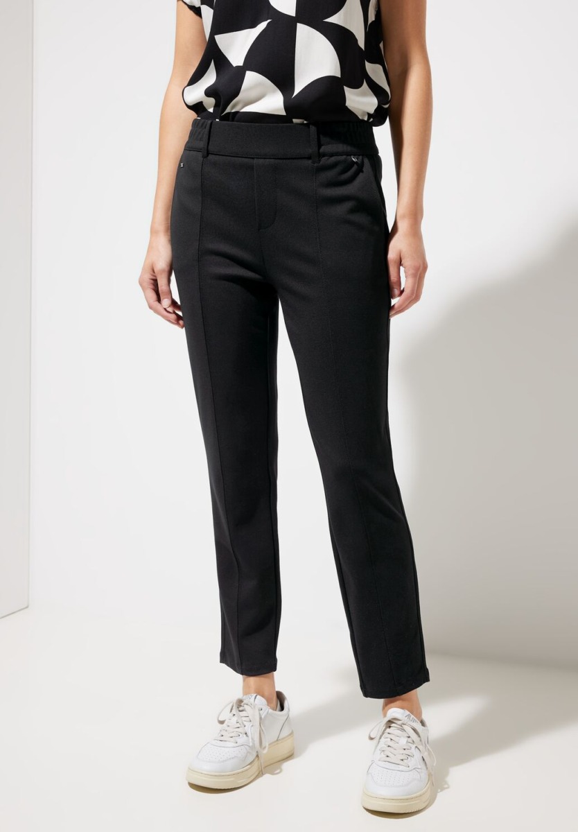Jogging Trousers Black by Street One GOOFASH