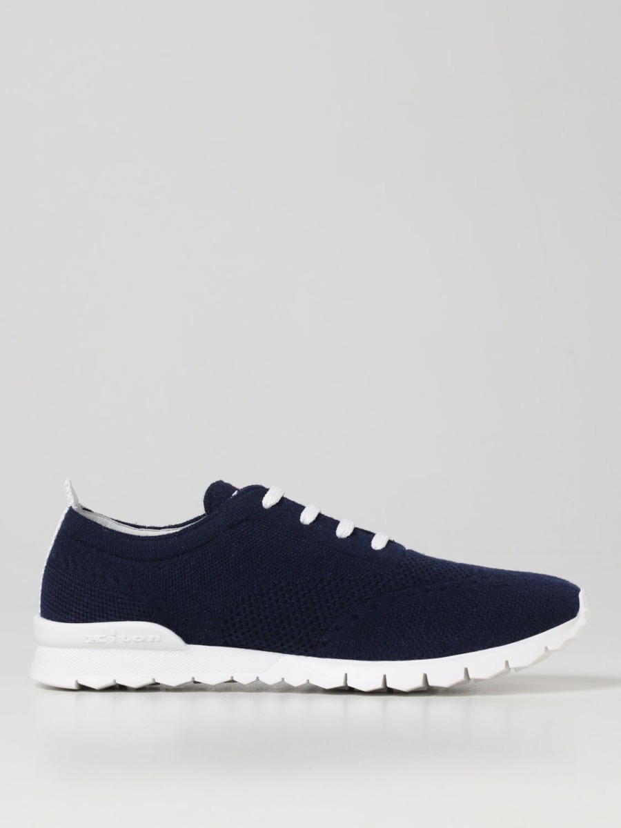 Kiton - Gent Trainers in Blue by Giglio GOOFASH