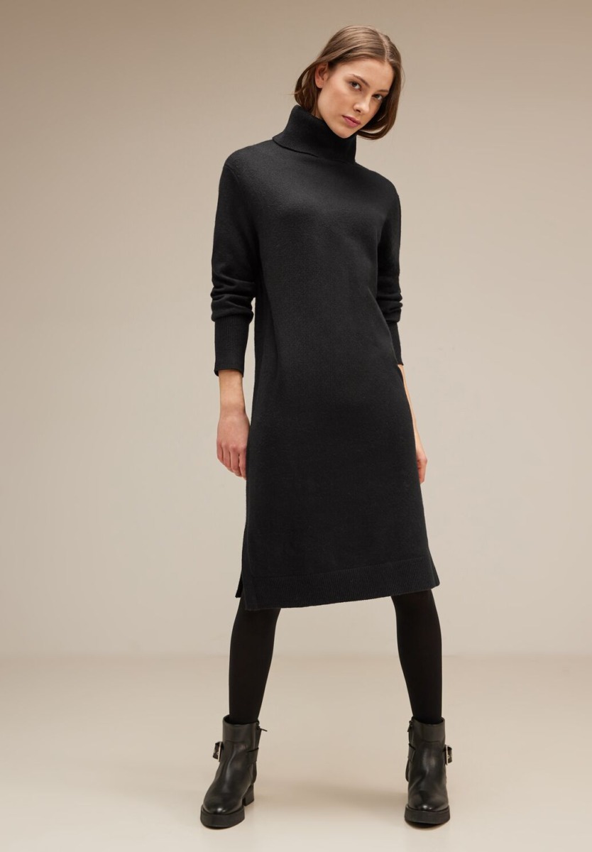 Knitted Dress in Black for Woman from Street One GOOFASH
