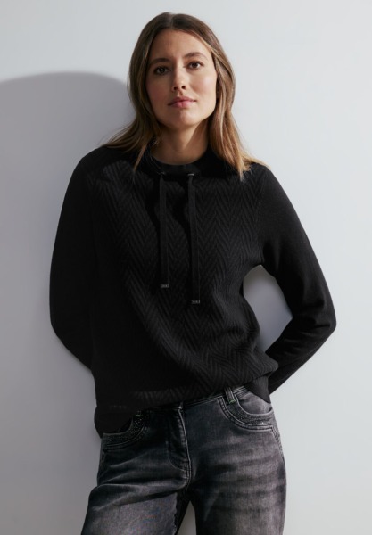 Knitted Sweater Black - Cecil - Ladies GOOFASH