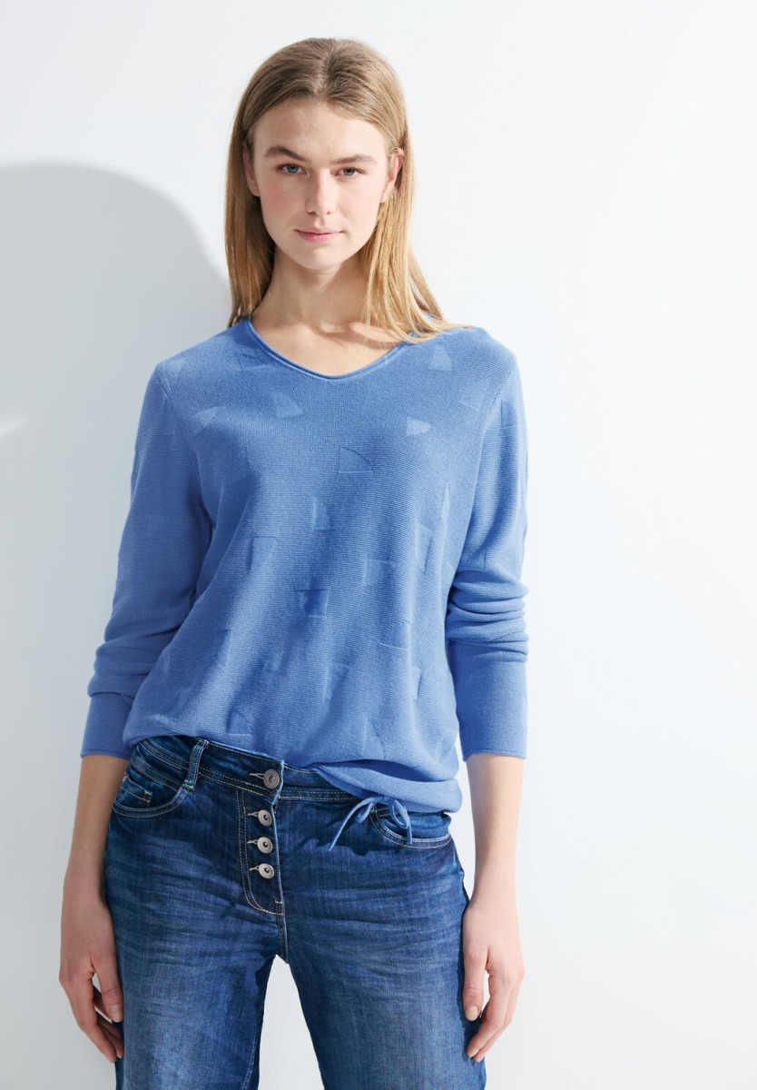 Knitted Sweater Blue for Women by Cecil GOOFASH