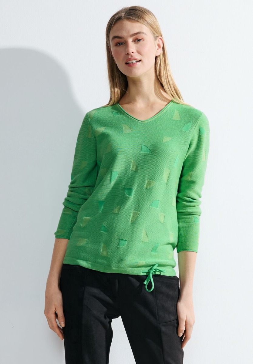 Knitted Sweater Green for Women from Cecil GOOFASH
