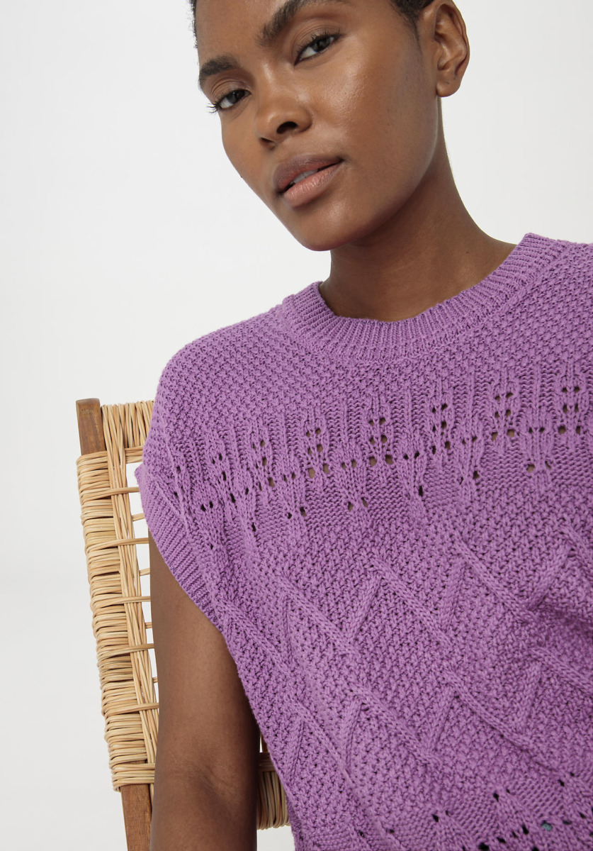 Knitted Sweater in Purple - Hessnatur GOOFASH