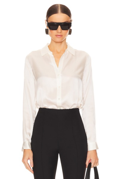 L'Agence - Ivory Blouse for Woman by Revolve GOOFASH