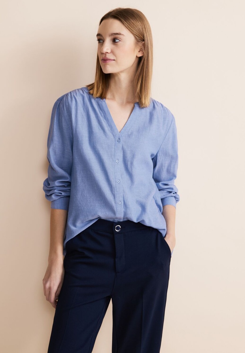 Ladies Blouse in Blue at Street One GOOFASH