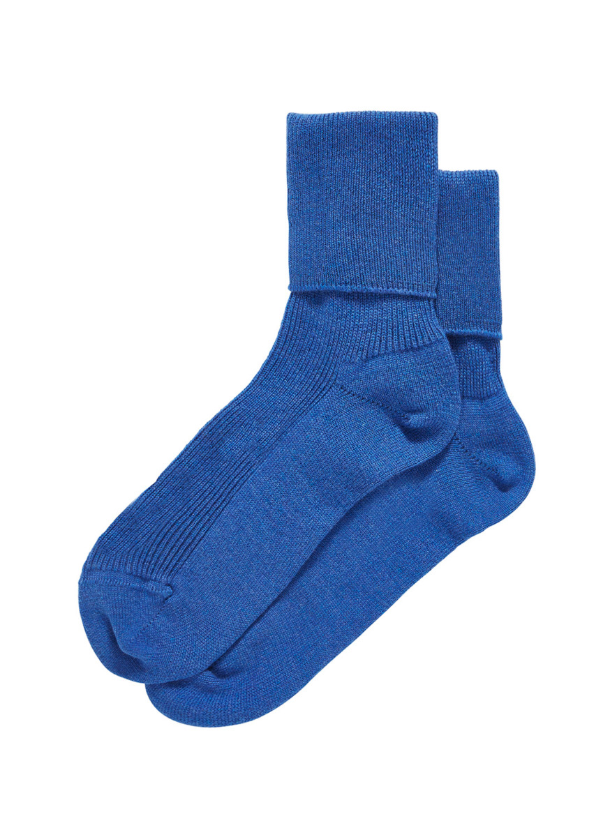 Ladies Blue Socks at Brora GOOFASH