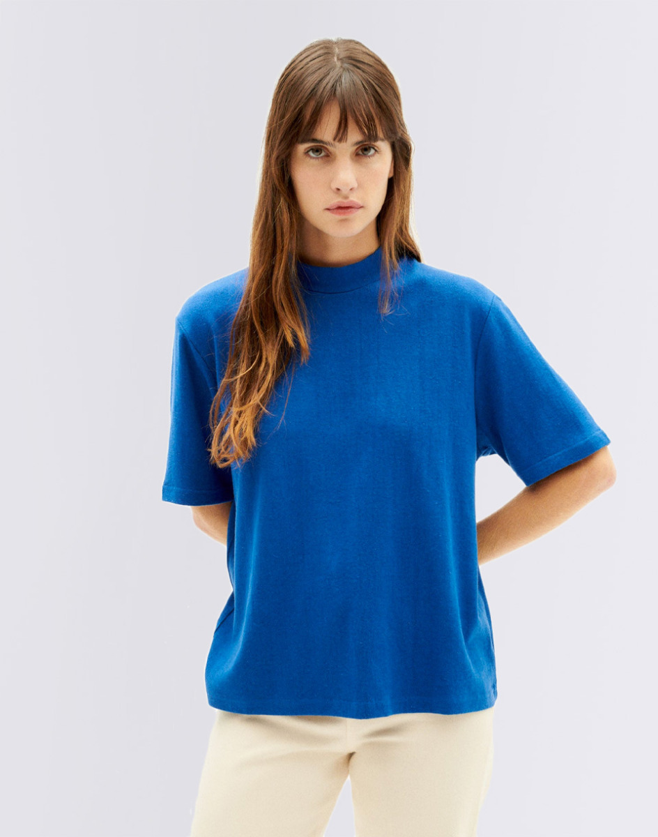Ladies Blue T-Shirt Freshlabels GOOFASH