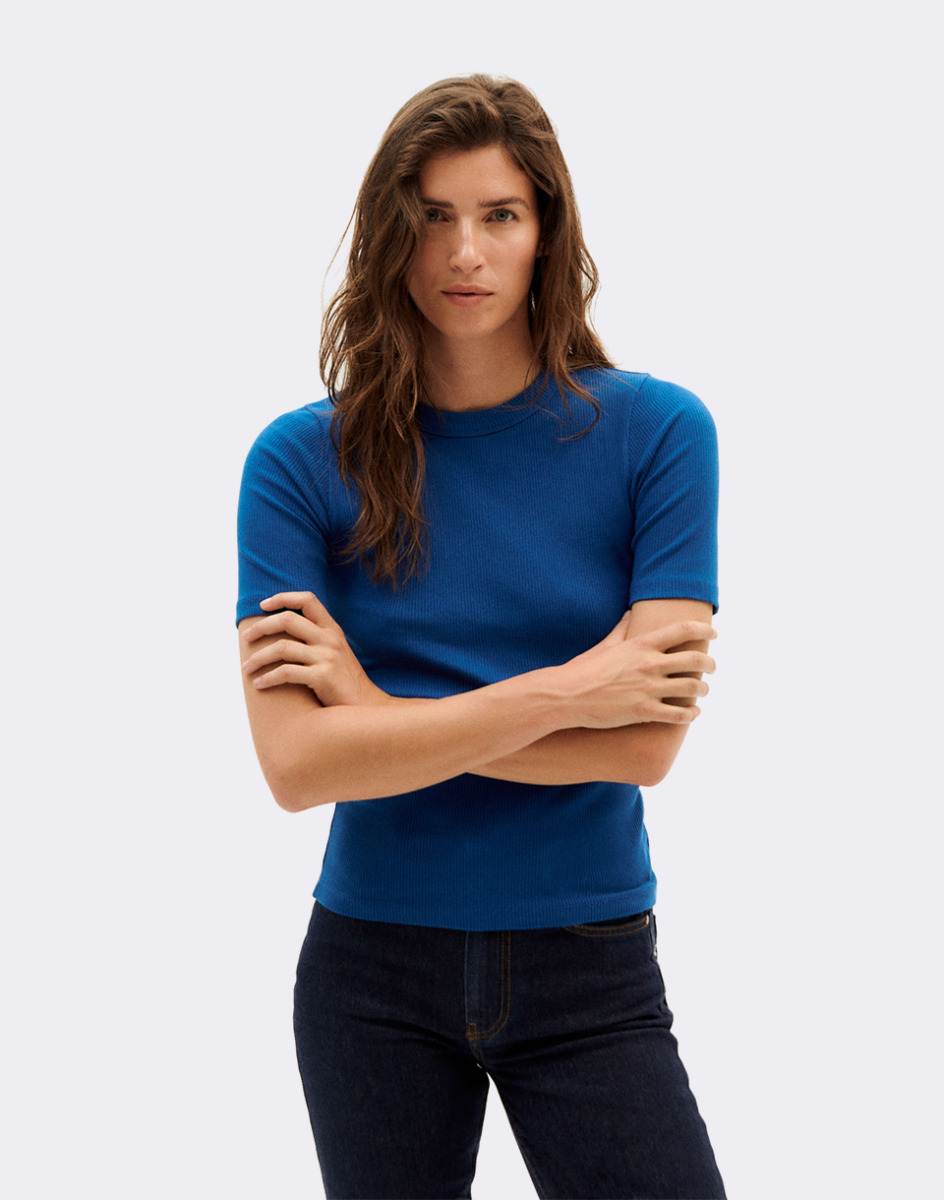 Ladies Dakota T-Shirt Blue Freshlabels GOOFASH