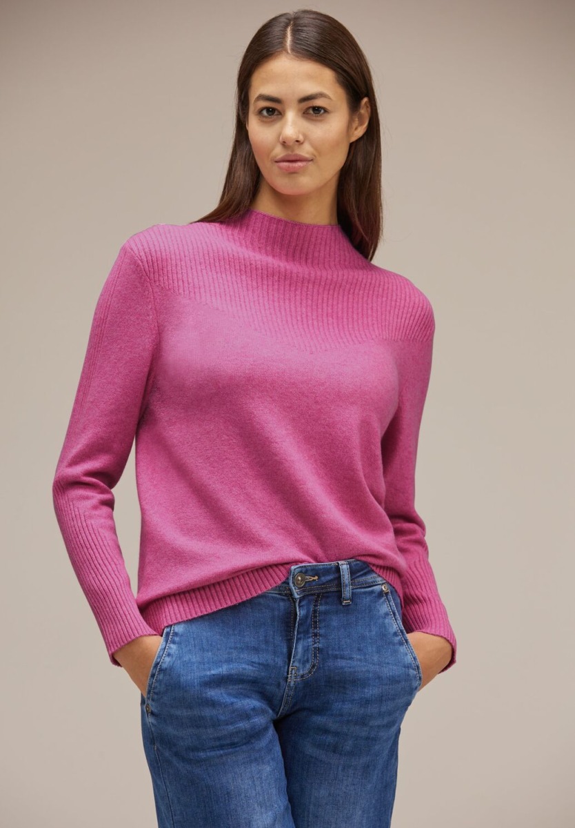Ladies Pink Sweater by Street One GOOFASH