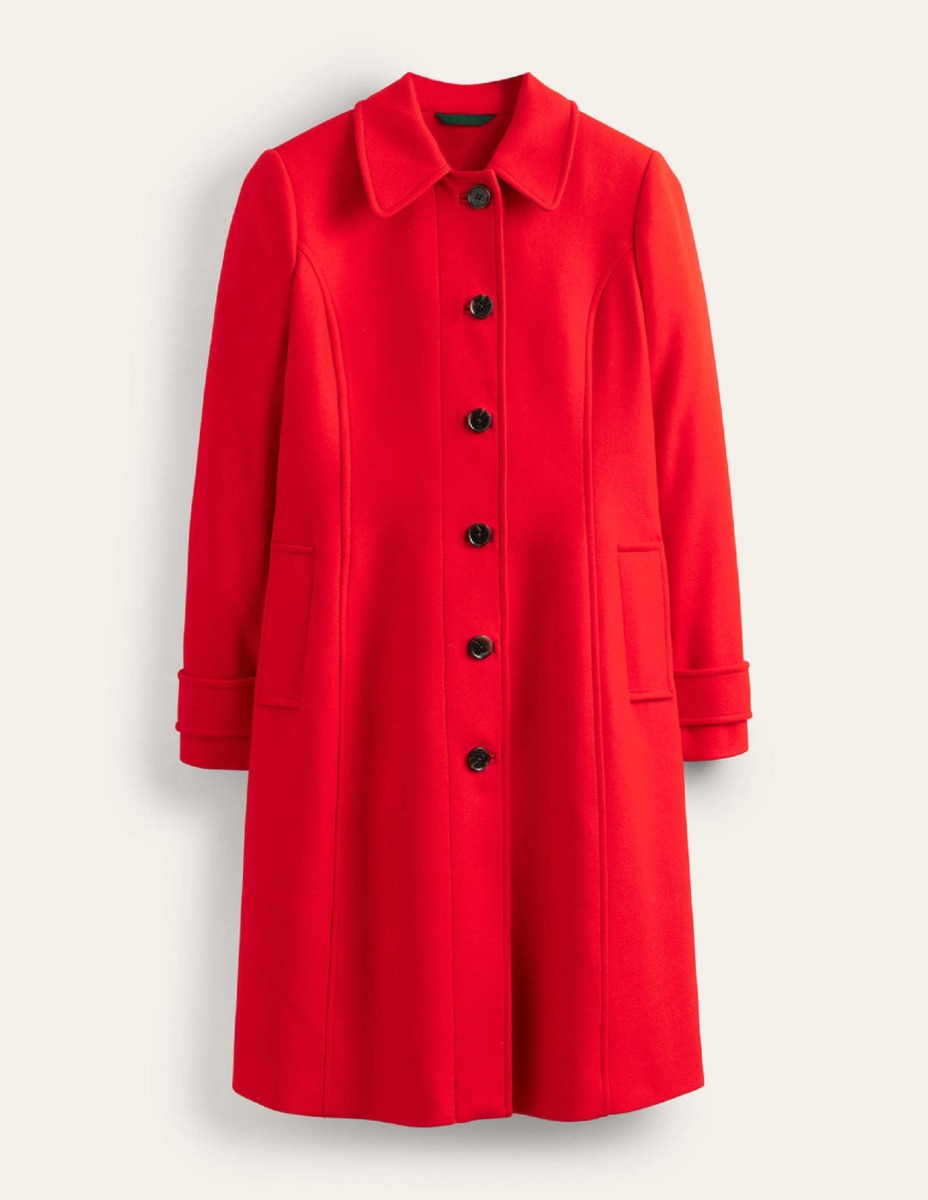 Ladies Red Coat from Boden GOOFASH