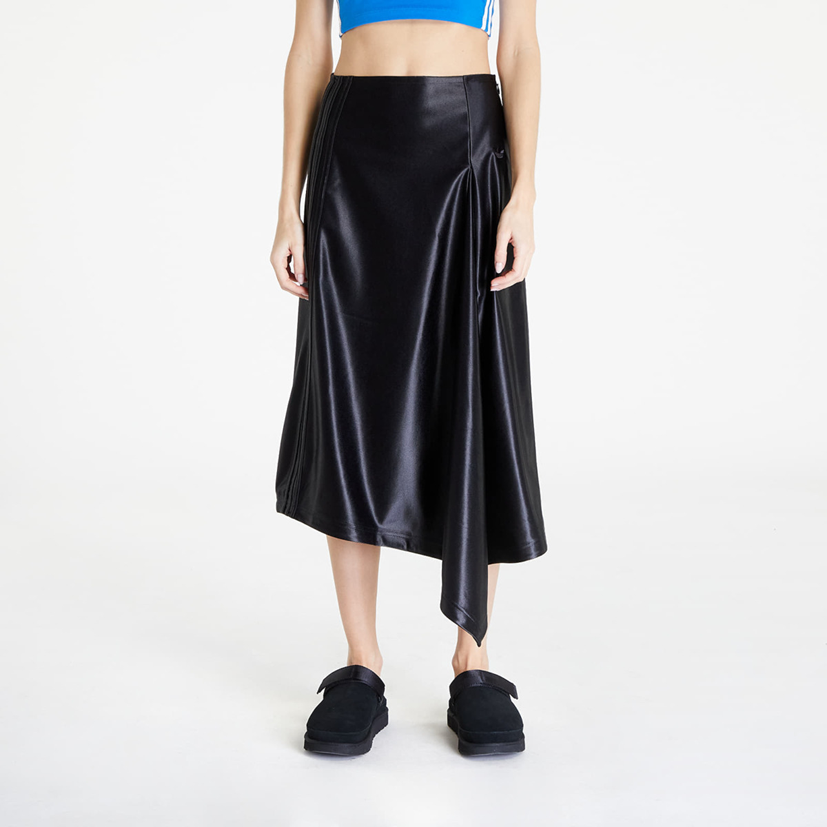 Ladies Satin Skirt in Black - Adidas - Footshop GOOFASH